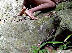 Why hide aunt's big ass fuck in jungle pond public bath?