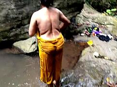 Why hide aunt's big ass fuck in jungle pond public bath?