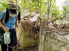 curvy college babe blown deepthroated fucked hard abandoned cemetery closeup