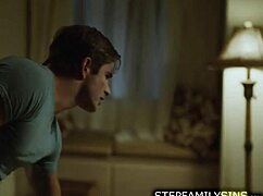 Petite stepsis in lingerie gets face fucked hard by stepbro's monster cock