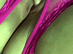 rubbin my wet pussy in pink thong til cum moanin!!