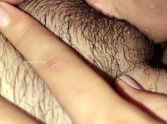 roommates share lesbian fun on bed in dorm
