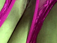 rubbin my wet pussy in pink thong til cum moanin!!
