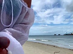 a stranger milf jerked my cock outdoors cumshot in public 😈💦