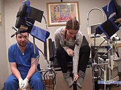 dr tampa locks up naomi alice backstage with big tits ass spread in latex gloves handcuffs 😈