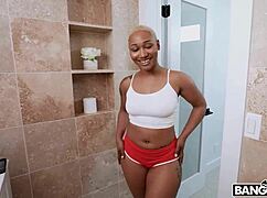 daphne's thick ass turns stepbro's jack-off fantasy into shower reality