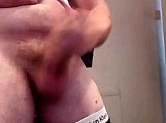 hey i came home so damn horny and started wanking my big british cock hard