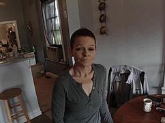 face fucking gagging choking old redhead whore with deepthroat cumshot