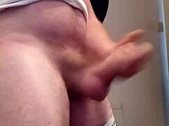 hey i came home so damn horny and started wanking my big british cock hard