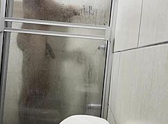 Petite Girl Spied Masturbating Secretly With Cousin's Panties In Bathroom