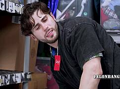 Shop thief Michael Vente surrenders ass to Leo Esteban in garage 🚨🍑