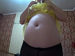 pregnant milf in pantyhose scissors lesbian to hairy pussy orgasm fetish