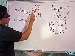Whoa! Erotic Japanese Algebra Roleplay Ends in Accidental Creampie