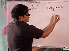 Whoa! Erotic Japanese Algebra Roleplay Ends in Accidental Creampie