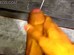 horny cuckold husband strokes his cock in super hot close-up solo session