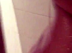 Shy 19yo teases her wet curves in steamy shower play