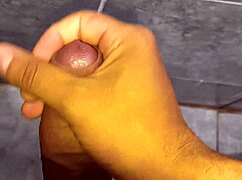 horny cuckold husband strokes his cock in super hot close-up solo session