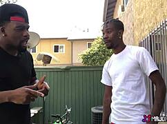 ms london and poke rome major curvy ebony threesome bedroom fuckfest