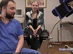 dr tampa face fucks petite ava siren in latex gloves till she gags