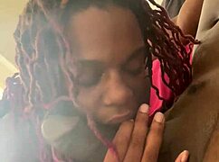 early morning slut flashes big ass then drops for quick teasing blowjob