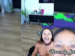 sexy latina brandy salazar's huge ass tits get rough creampied pov squirt barefoot