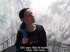 yo this cute czech teen gets seduced stripped and pov drilled hard in the shop