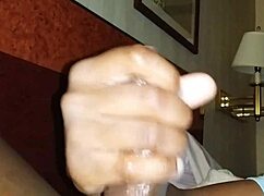 I cum after jerking off my sexy black dick cock pov!