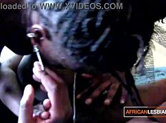 meaty pussy ebony lesbians suck and rub big clit in homemade sex tape