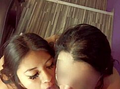 We give my friends husband a double blowjob