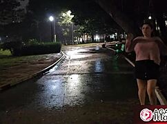 Agatha Gets Soaked Fucking A Stranger In Rain
