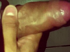 hot handjob from cuckold in the bathroom