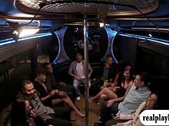 horny swingers swap partners in red room orgy 😏