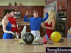 Two Gorgeous Milfs Swap Stepsons In Steamy Foursome