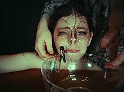 Emo Whore Gets Face Tied And Punished With Hot Piss