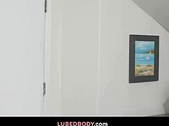 victoria voxxx massaging surprised neighbour with nuru oil