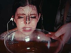 Emo Whore Gets Face Tied And Punished With Hot Piss