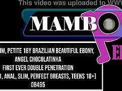 slim petite brazilian ebony first double penetration ever