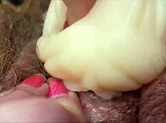 extreme closeup of hardcore clit orgasm on wet vagina