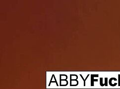 abigail takes quick shower and shaves her pussy