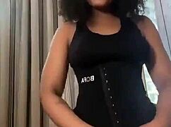 big booty african model shows off curves