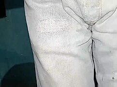 pañal orinado with jeans and multiple orgasmos