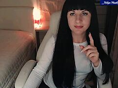 helga strips naked and fingers her wet pussy