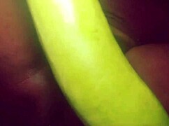 Village wife gets fucked by bottle gourd