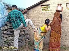 indian step mother in law and wife share step son