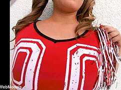 febby twigs cute cheerleader huge cock pov blowjob and cum swallow