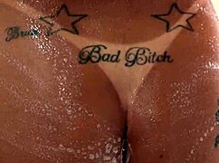 Tattoo brazilian amateur slut sucks a dick in her bikini and high heels