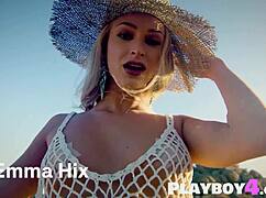 Petite Blonde Milf Emma Hix Outdoor Posing