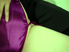 Big ass indian girl masturbation in purple satin lingerie