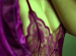 Big ass indian girl masturbation in purple satin lingerie