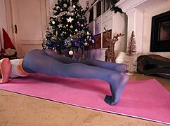 Hot yoga in sheer tights with hannahjames710